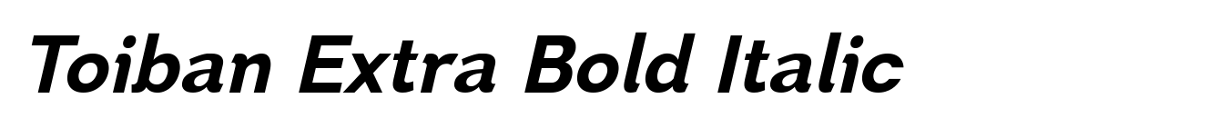 Toiban Extra Bold Italic